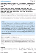 Cover page: Mechanistic phenotypes: an aggregative phenotyping strategy to identify disease mechanisms using GWAS data.