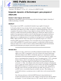 Cover page: Epigenetic dynamics of the thermogenic gene program of adipocytes.