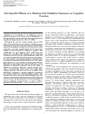 Cover page: Sex-Specific Effects of a Wartime-Like Radiation Exposure on Cognitive Function