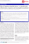 Cover page: Role of hypoxia inducible factor-1 in keratinocyte inflammatory response and neutrophil recruitment