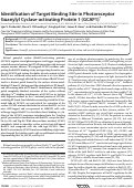 Cover page: Identification of Target Binding Site in Photoreceptor Guanylyl Cyclase-activating Protein 1 (GCAP1)*