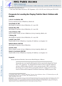 Cover page: Prospects for Leveling the Playing Field for Black Children With Autism.