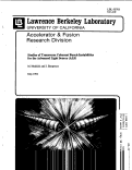 Cover page: STUDIES OF TRANSVERSE COHERENT BUNCH INSTABILITIES FOR THE ADVANCED LIGHT SOURCE (ALS)