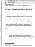 Cover page: Designing Evidence-Based Preventive Interventions That Reach More People, Faster, and with More Impact in Global Contexts