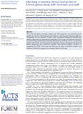 Cover page: Informing a sinusitis clinical trial protocol: A focus group study with clinicians and staff.