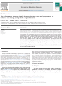 Cover page: The relationship between family history of tobacco use and progression to tobacco use among young adult e-cigarette users