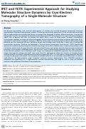 Cover page: IPET and FETR: Experimental Approach for Studying Molecular Structure Dynamics by Cryo-Electron Tomography of a Single-Molecule Structure
