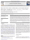 Cover page: Hippocampal volume changes in healthy subjects at risk of unipolar depression