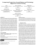 Cover page: Comparing Perspectives Around Human and Technology Support for Contact Tracing