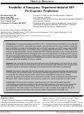 Cover page: Feasibility of Emergency Department-Initiated HIV Pre-Exposure Prophylaxis