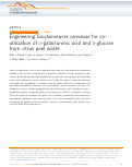 Cover page: Engineering Saccharomyces cerevisiae for co-utilization of d-galacturonic acid and d-glucose from citrus peel waste