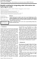Cover page: Rainfall modeling for integrating radar information into hydrological model