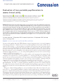 Cover page: Evaluation of two portable pupillometers to assess clinical utility.