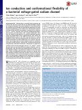 Cover page: Ion conduction and conformational flexibility of a bacterial voltage-gated sodium channel