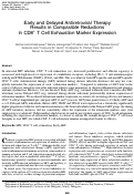 Cover page: Early and Delayed Antiretroviral Therapy Results in Comparable Reductions in CD8+ T Cell Exhaustion Marker Expression