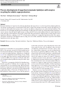 Cover page: Process development of sugar beet enzymatic hydrolysis with enzyme recycling for soluble sugar production