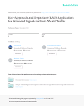 Cover page of Eco-Approach and Departure (EAD) Application for Actuated Signals in Real-World Traffic