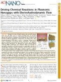 Cover page: Driving Chemical Reactions in Plasmonic Nanogaps with Electrohydrodynamic Flow.