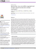 Cover page: Epstein-Barr virus microRNAs regulate B cell receptor signal transduction and lytic reactivation