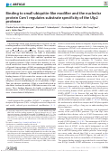 Cover page: Binding to small ubiquitin-like modifier and the nucleolar protein Csm1 regulates substrate specificity of the Ulp2 protease