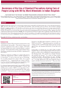 Cover page: Awareness of the Use of Standard Precautions during Care of People Living with HIV by Ward Attendants in Indian Hospitals