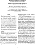 Cover page: How to Make Instructional Explanations in Human Tutoring More Effective