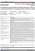 Cover page: Vaccination for the prevention of equine herpesvirus-1 disease in domesticated horses: A systematic review and meta-analysis.