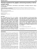 Cover page: Transient requirement for ganglion cells during assembly of retinal synaptic layers