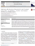 Cover page: What factors affect the prices of low-priced U.S. solar PV systems?