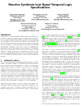 Cover page: Reactive synthesis from signal temporal logic specifications