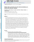 Cover page: Mother, Father, and Adolescent Self-Control and Adherence in Adolescents With Type 1 Diabetes