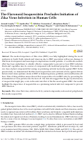 Cover page: The Flavonoid Isoquercitrin Precludes Initiation of Zika Virus Infection in Human Cells.