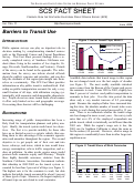 Cover page of Issue 11: Barriers to Transit Use