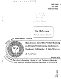 Cover page: RESIDENTIAL SOLAR HOT-WATER HEATING AND SPACE CONDITIONING SYSTEMS IN NORTHERN CALIFORNIA: A BRIEF SURVEY