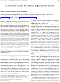 Cover page: A stochastic model for annual reproductive success.