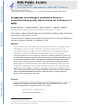 Cover page: Exaggerated neurobiological sensitivity to threat as a mechanism linking anxiety with increased risk for diseases of aging.