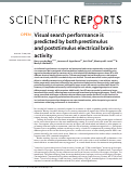 Cover page: Visual search performance is predicted by both prestimulus and poststimulus electrical brain activity