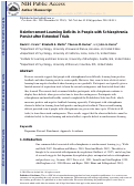 Cover page: Reinforcement learning deficits in people with schizophrenia persist after extended trials