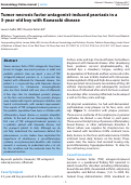 Cover page: Tumor necrosis factor antagonist-induced psoriasis in a 3-year-old boy with Kawasaki disease