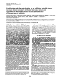 Cover page: Purification and characterization of an inhibitor (soluble tumor necrosis factor receptor) for tumor necrosis factor and lymphotoxin obtained from the serum ultrafiltrates of human cancer patients.