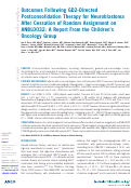 Cover page: Outcomes Following GD2-Directed Postconsolidation Therapy for Neuroblastoma After Cessation of Random Assignment on ANBL0032: A Report From the Childrens Oncology Group.