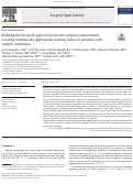 Cover page: Bridging the know-do gap in low-income surgical environments: Creating contextually appropriate training videos to promote safer surgery in Ethiopia