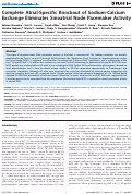 Cover page: Complete Atrial-Specific Knockout of Sodium-Calcium Exchange Eliminates Sinoatrial Node Pacemaker Activity