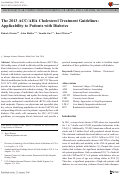 Cover page: The 2013 ACC/AHA Cholesterol Treatment Guidelines: Applicability to Patients with Diabetes