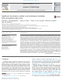 Cover page: Significant uncertainty in global scale hydrological modeling from precipitation data errors