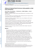 Cover page: Influence of maternal thyroid hormones during gestation on fetal brain development