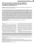 Cover page: Effects of long-term treatment with pioglitazone on cognition and glucose metabolism of PS1-KI, 3xTg-AD, and wild-type mice