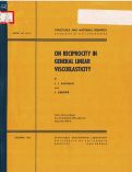 Cover page: On Reciprocity in General Linear Viscoelasticity