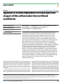 Cover page: Spatial co-transcriptomics reveals discrete stages of the arbuscular mycorrhizal symbiosis