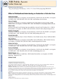 Cover page: Effect of motivational interviewing on reduction of alcohol use